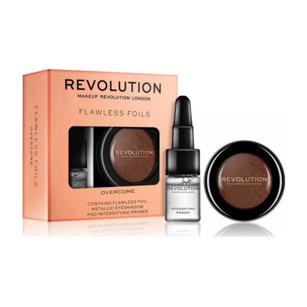 NIB Revolution Makeup London Flawless Foils Metallic Shadow and Primer Set